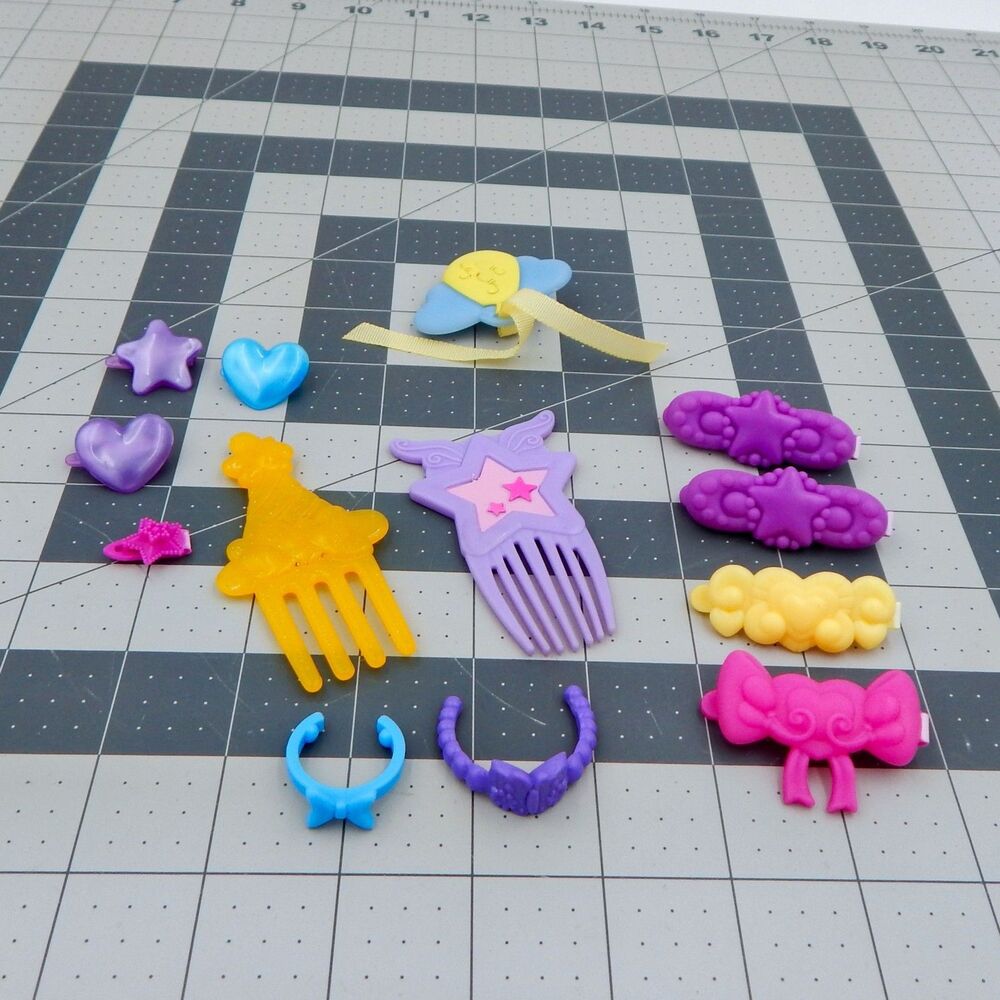My Little Pony MLP Barrett Hair Piece Lot Combs Clips Stars Hearts Balloons